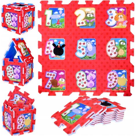 Tappetino puzzle in schiuma con ANIMALI e NUMERI per neonati, 93x93 cm ZA3147 (1/5)