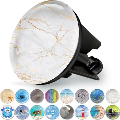 1 - Bouchon de lavabo - Accessoire de salle de bain - Universel 40 mm avec motif marbre chromé - Pour lavabos et bidets - Réglable - Chromé - 40 mm