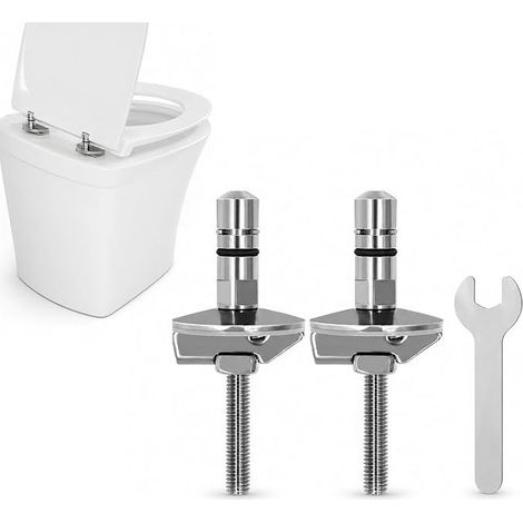 Toilet seat fixings - M6 x 71.5 mm - Stainless steel - Toilet seat fixing hinge -