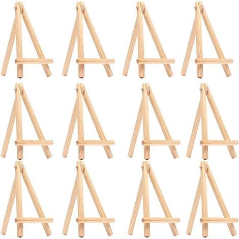 12 Chevalets Bois 15 cm – Marque-Place, Menu, Mariage, Peinture (1/5)