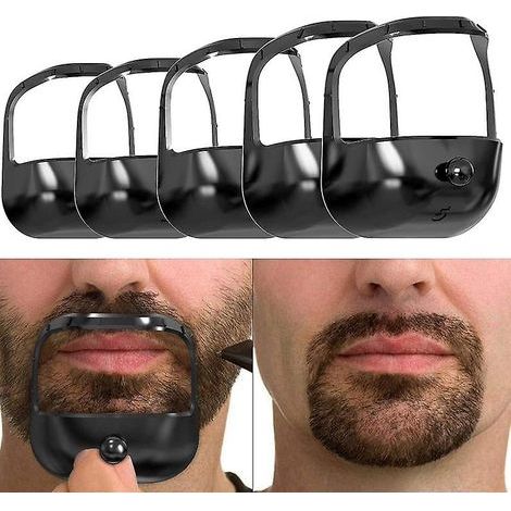 Goatee Shaving Template in 5 Sizes - Beard Shaping and Styling Guide for Men (1/4)