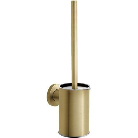 Novaservis Ferro Smile - Wand-Toilettenbürste mit Halter, Gold gebürstet ASM14BG (1/2)