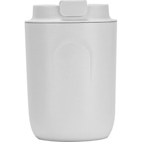 Tasse à café de voyage en acier inoxydable, tasse isotherme à double paroi blanche (1/5)