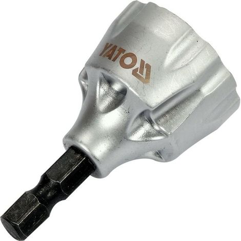 Yato YT-22357, Desbarbador metálico negro para tubo multicapa, ideal para eliminar rebabas y obtener acabados precisos, 1 pieza.