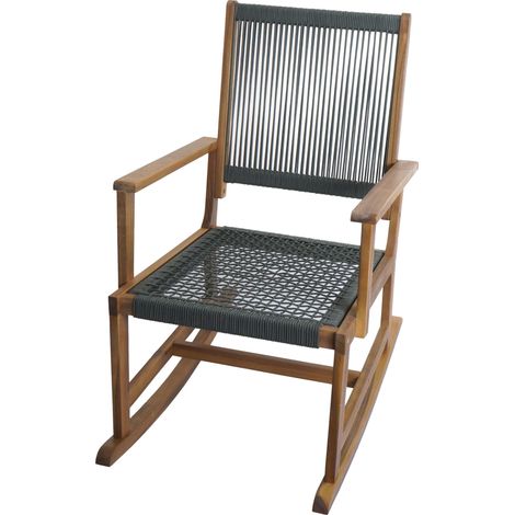 Fauteuil à bascule HWC-P73, fauteuil à bascule d'extérieur pour jardin, chaise longue à bascule, boi (1/5)