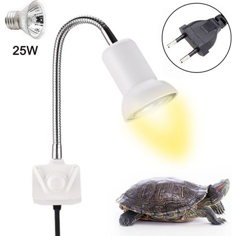 Lampe chauffante solaire pour reptiles avec support à pince réglable