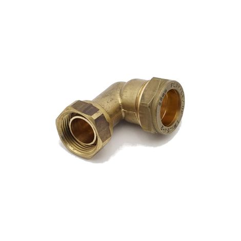 PrimaPlus Brass Compression Bent Tap Connector 22mm x 3/4" (1/3)