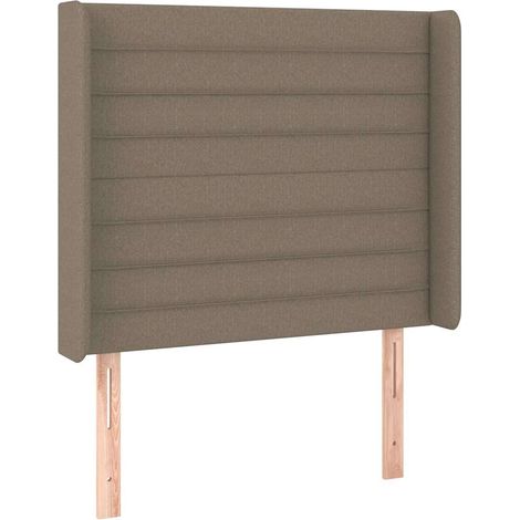 Maison Exclusive - Cabecero con orejas de tela gris taupe 83x16x1 (1/5)