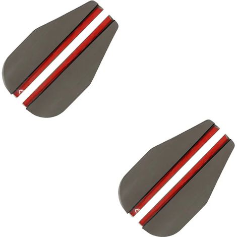 (Noir transparent) Lot de 2 pare-soleil de rétroviseur en fibre de carbone, protection contre la pluie, vision claire, accessoires pour rétroviseurs de voiture (1/4)