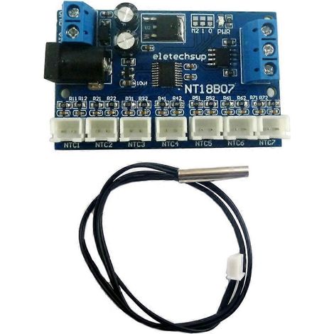 Kit Capteur de Température NTC RS485 avec 7 Capteurs et Support Modbus RTU -20°C à +120°C - Modèle A (1/4)