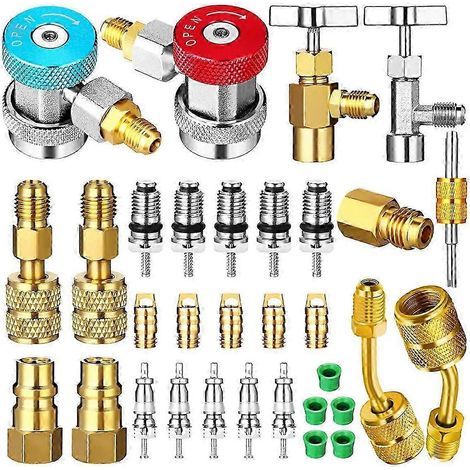 Kit adaptateur rapide pour climatisation R134a, vanne de robinet pour réservoir R134a vers R22/410a pour réfrigération et climatisation
