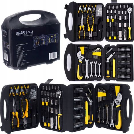 Coffret d'outils 117 pièces, étui Kraft&Dele