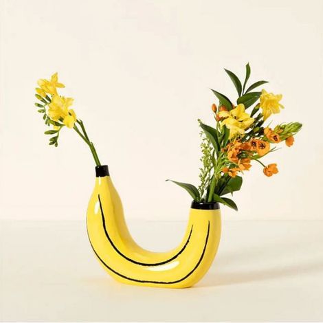 Vase Banane - En Résine - Décoration Intérieure Pour Salon Et Salle À Manger - 1 Pièce (1/5)