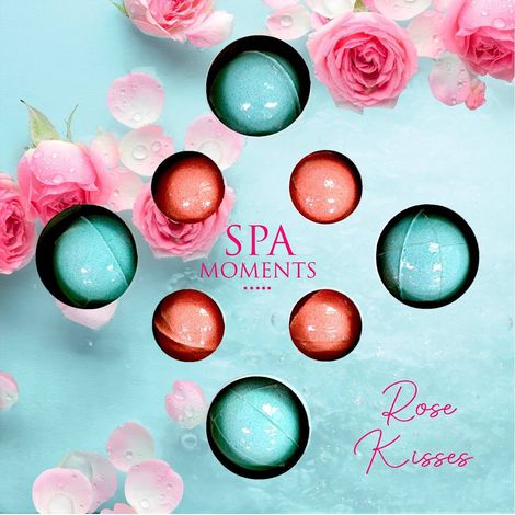 Chlapu Chlap Rose Kisses Badebomben-Set, 8-teilig (1/2)