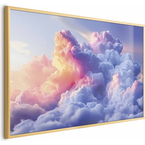 Poster – Wolken wie gemalt: Künstlerische Pinselstriche der Morgendämmerung malen den Himmel