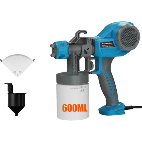 Pistola pulverizadora de pintura, diseño ultraligero, características ideales para principiantes, color azul. (1/2)