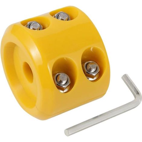 Tope de goma para cable de cabrestante para UTV (vehículo todoterreno) – Protector de gancho de cable y motor de cabrestante, compatible con sistemas de cabrestante automotrices (amarillo) (1/4)