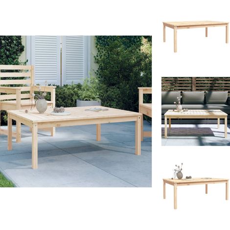 Gartentische - Living Gartentisch 121x82,5x45 cm Massivholz Kiefer (1/5)