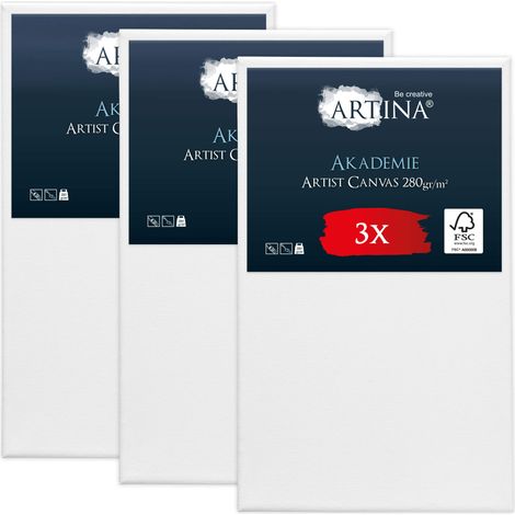 Keilrahmen Leinwand Akademie, 90x150cm, 3er Set