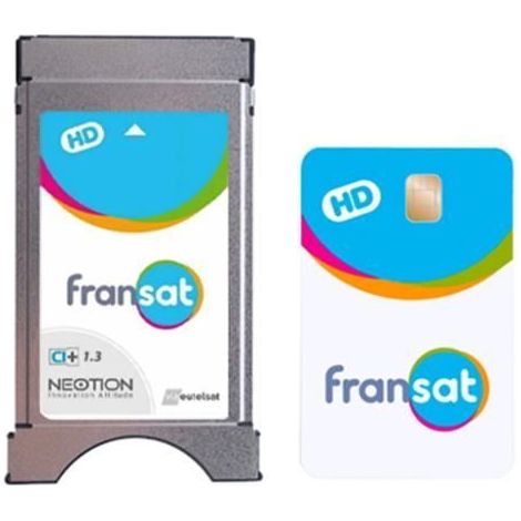 Module lecture carte PCMCIA - NEOTION - CI+ 1.3 HD - Carte Fransat PC7 HD - TNT HD gratuite - Compatible PIP