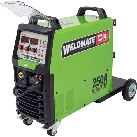 SIP WELDMATE PRO 250A MIG/ARC/TIG Synergic Compact Inverter Welder - L88 x W45 x H65 cm