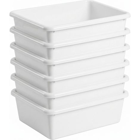 Set 6 Vassoi / Vaschette Multiuso Hemax Bianco (1/4)