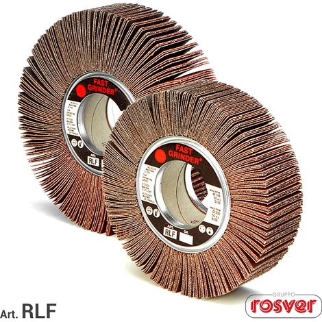 ROSVER RLF RUOTA RUOTE LAMELLARI CON FLANGE IN TELA ABRASIVA FORO 54 - 80 - 30 - 165