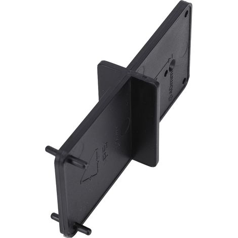 Lot de 2 gabarits perçage charnière guide ouverture outil menuiserie noir 85x40mm (1/5)