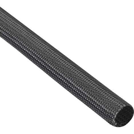 Gaine Cable Tressé Isolante 1 Mètre de Long 7mm ID Manchon en Fibre de Verre Haute Température Noir (1/4)