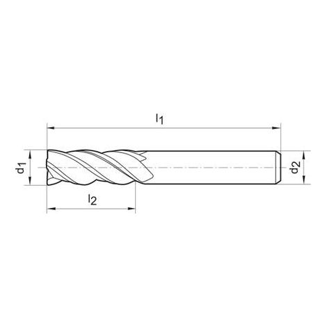 Fraise ratio longue DIN6527 carbure monobloc FIRE D4 queue HA 6mm GÜHRING 1 PCS (1/5)