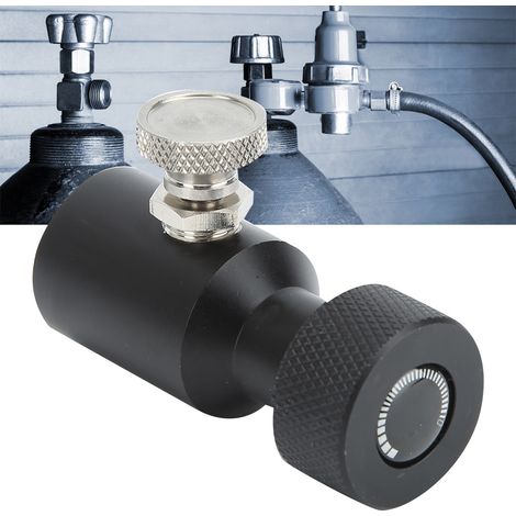 Valve de conversion pour bouteille d'eau gazeuse SodaStream ASA TR21-4 avec interrupteur de ventilation (noir) (1/5)