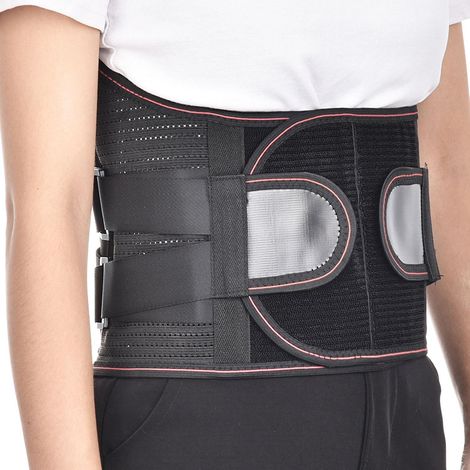 Ceinture de soutien lombaire, orthèse lombo-sacrée réglable et respirante, ceinture de maintien dorsale auto-chauffante.