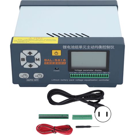 Équilibreur actif de batterie lithium 2-16S 5A, testeur de tension, contrôleur d'équilibrage, prise US 110V-220V, régulateur de charge (1/5)