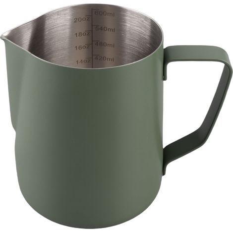 Pichet à lait pour café avec bec pointu et graduation interne 600ML - Inox 304 pour latte et art du café (1/5)