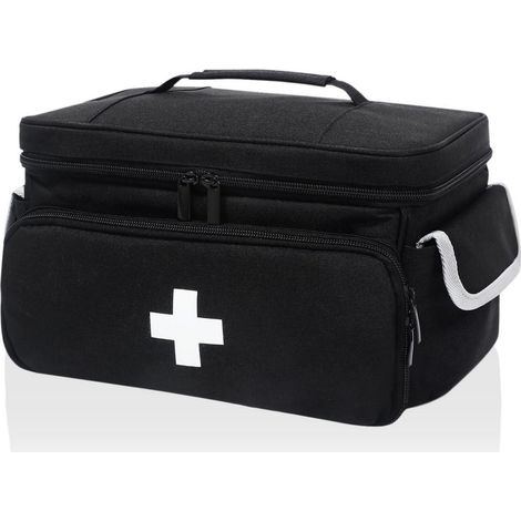 Große Erste Hilfe Tasche leer, wasserdicht, Schwarz, für Reise & Outdoor