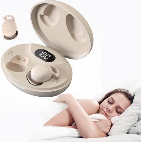Cuffie per dormire,cuffie invisibili per dormire,Bluetooth 5.3,cuffie per dormire con isolamento acustico di 24 dB,40 ore di autonomia (1/5)
