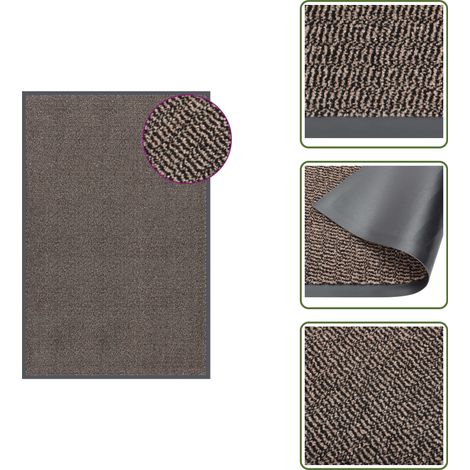 The Living Store Paillasson touffeté 120x180 cm Marron foncé - Tapis de porte (1/5)