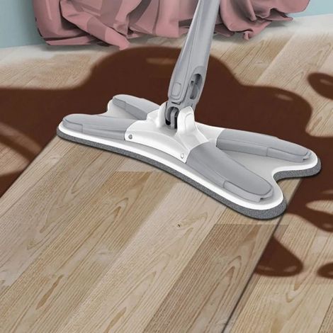 Balai serpillière plat paresseux,super type X,mains libres,lavage,sol,bois,céramique,carreaux,maison,résistant à 360-1mop4cloth (1/4)