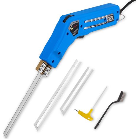 300W Couteau Chaud Electrique, Couteau Thermique, (50-600℃) Température Réglable, Decoupe Polystyrene avec Lames Droites 10cm+15cm pour EPS, KT Board, EVA, PU, Corde, Tissu, Mousse (1/5)