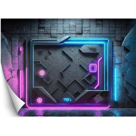 Fototapete Neon Futuristische Abstraktion 400x280 cm (1/5)