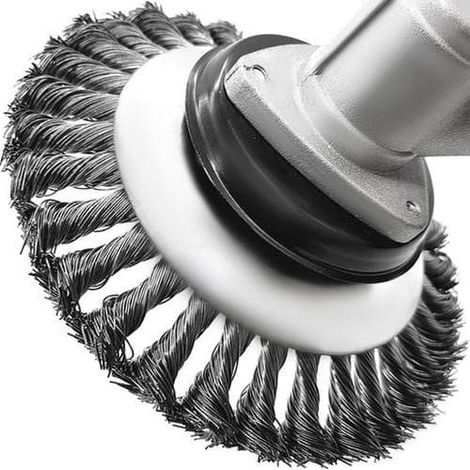 Brosse métallique pour scie à métaux, idéale pour le nettoyage des plaques de cuisson - 15 cm, argent (1/5)