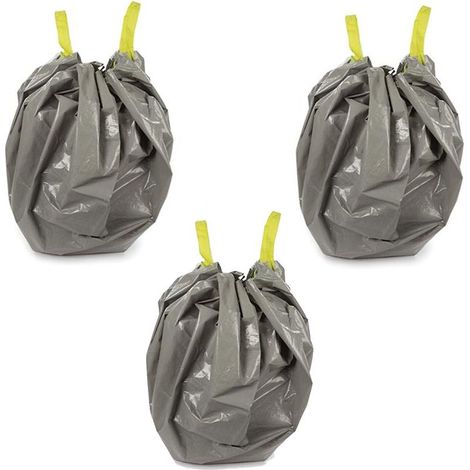 Sacs De Jardin - Polyéthylène - 130 L - Pour Collecte Déchets Végétaux - Lot De 3 (1/4)