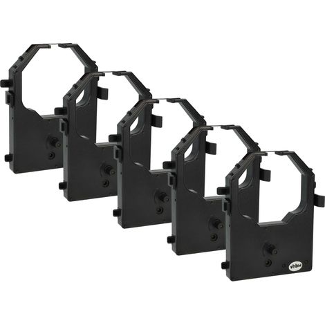 vhbw 5x Ribbon Cartridge compatible with Compuprint PRC3242, 324FBS, 324FB Dot Matrix, Receipt Printer - Black Ink Ribbon (1/4)
