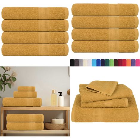 vidaXL Saunatücher 4 Stk. Golden 80x200 cm 360 g/m² 100% Baumwolle (1/5)