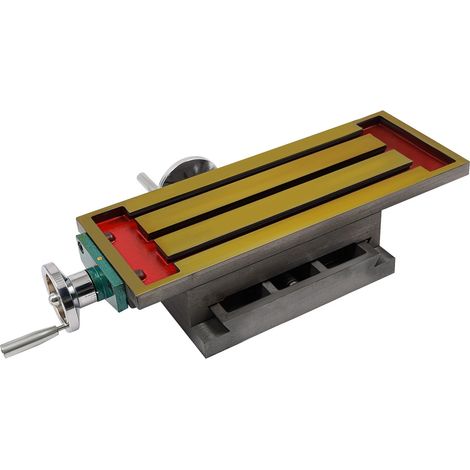 Banco da lavoro a 2 assi, fresatrice per tornitura in metallo, multifunzione, tavolo a croce, tavolo da lavoro con morsa, 450 x 170 mm