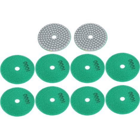 10 Disques de Ponçage Diamant 3 Pouces pour Marbre Béton Pierre - Lot de 10 - Grain 1000 (1/5)