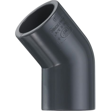 Coude À 45 Degrés Raccord PVC 3/4" 2 Voies Connexion Angle Meuble Grade PVC Sortie Latérale Pour Égout Plomberie Tuyau Drainage Alimentation Eau Construction Jardin (1/5)
