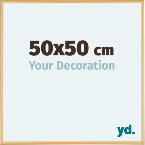 yd. - Cadre photo 50x50 - Or Vintage - Aluminium - Kent