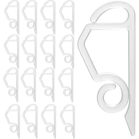 (50x) Lichterkettenhalterungen & Lichtervorhangclips - Halterungen & Befestigungsmaterial - Haken & Dachrinnenhaken für Weihnachten (1/5)