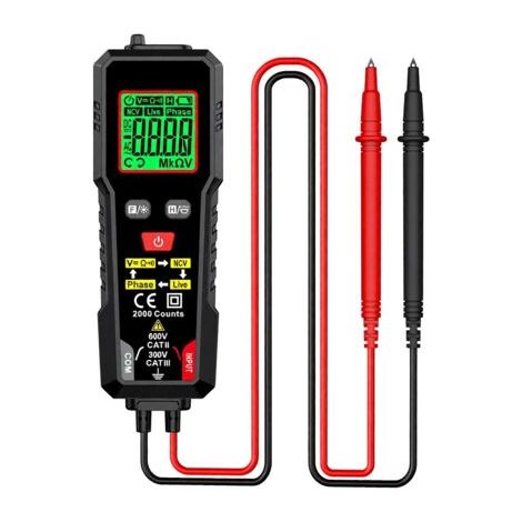 Multimètre numérique HABOTEST HT93, testeur tension 2000 points, sélection auto gamme, mesure précise AC/DC et résistance, fonction NCV (1/5)
